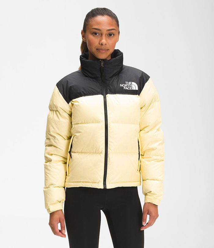 The North Face Winterjas Dames 1996 Retro Nuptse CKUT54703 - Geel/Zwart